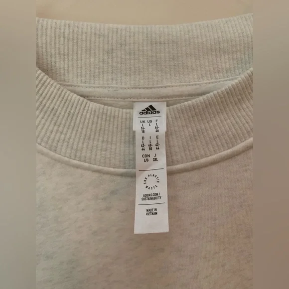 NWOT ADIDAS SPORTSWEAR ESSENTIALS 3-STRIPES HALF-NECK FLEECE SWEATSHIRT - L - Picture 14 of 16